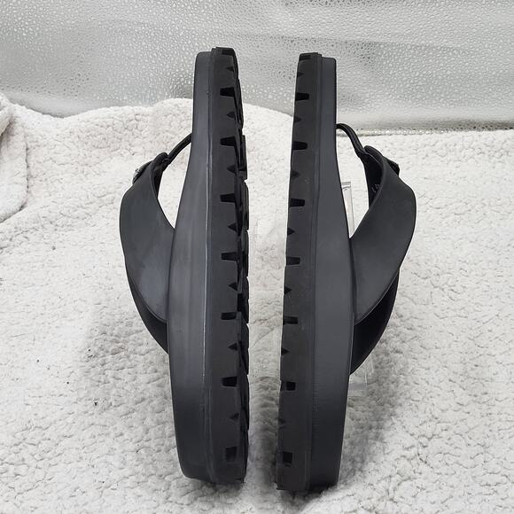 NEW Prada Rubber Thong Sandals Black Women's size 41 US 11 - Picture 3 of 4